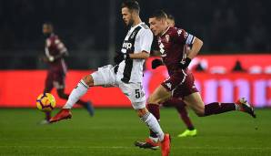 Platz 19: Miralem Pjanic (Juventus Turin) - 43 kreierte Chancen in 17 Spielen