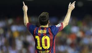 Platz 1: Lionel Messi (21 Spiele in der Saison 2012/13, FC Barcelona)
