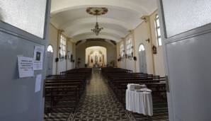 Ein Blick in die Kirche von Progreso, wo die Trauerfeier für Emiliano Sala am Samstag stattfand.