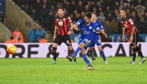 Platz 30: Riyad Mahrez - 42 Tore für Leicester City und Manchester City.