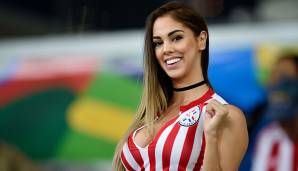 Diese Dame ist Fan der Nationalmannschaft aus Paraguay.