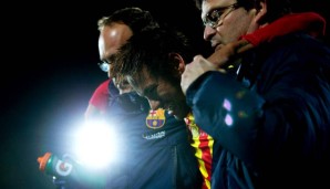 Seine erste "schwere" Verletzung erleidet Neymar im Januar 2014. Eine Knöchelverletzung setzt ihn einen Monat außer Gefecht. Insgesamt zehn Spiele verpasst er für den FC Barcelona.