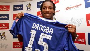 Platz 10 - Didier Drogba (Elfenbeinküste): 2004/05 für 38,5 Mio. Euro von Olympique Marseille zum FC Chelsea.