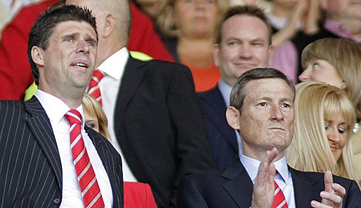 Sunderlands Vorsitzender Niall Quinn (li.) mit dem neuen Besitzer Ellis Short