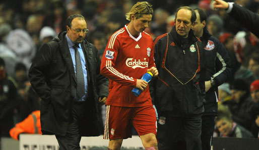 Fernando Torres musste im FA-Cup gegen Reading verletzt ausgewechselt werden