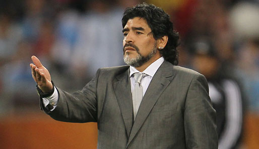 Diego Maradona trainierte Argentinien von 2008 bis 2010
