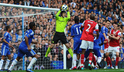 Es ging durchaus hoch her im Chelsea-Strafraum, doch war Petr Cech nicht zu überwinden