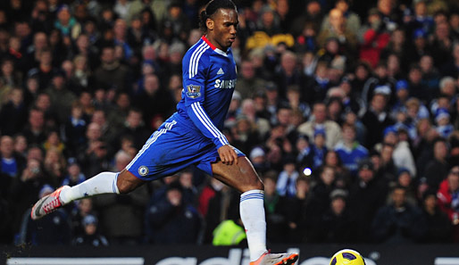 Didier Drogba steht seit 2004 für den FC Chelsea auf dem Feld