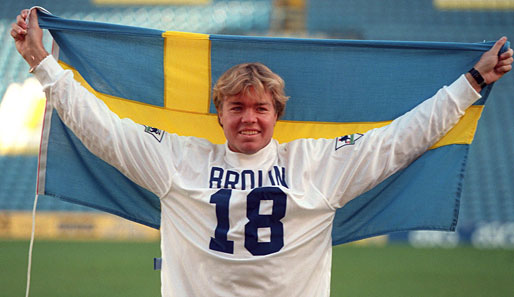 Thomas Brolin erzielte bei der WM 1994 in den USA drei Tore in sieben Spielen für Schweden
