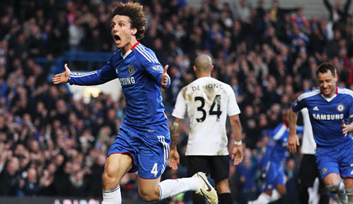 David Luiz hat das zwischenzeitliche 1:0 für Chelsea gegen Manchester City erzielt
