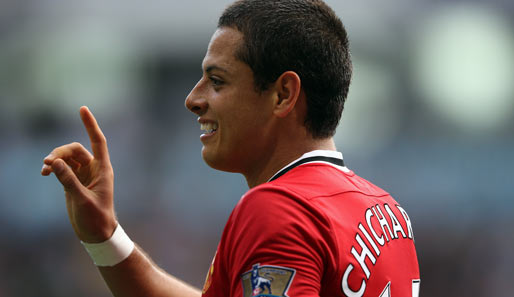 Der mexikanische Nationalspieler Javier Hernandez überzeugte in seiner Debüt-Saison in Manchester