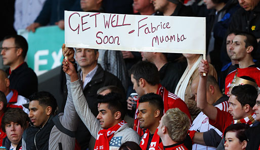 Fans und Spieler aller Vereine sendeten Genesungswünsche an Fabrice Muamba