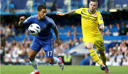 Eden Hazard (l.) wechselte vor der Saison für 40 Millionen Euro zum FC Chelsea