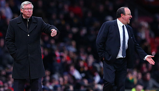Zwei Trainer, zwei Meinungen: Benitez (r.) fühlt sich von Ferguson respektlos behandelt