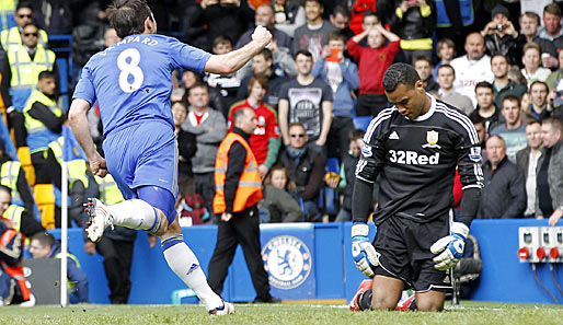 Frank Lampard schoss gegen Swansea sein 201. Pflichtspieltor für den FC Chelsea
