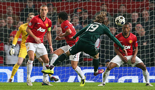 Luka Modric erzielte dieses wichtige Tor gegen Manchester United im CL-Achtelfinale