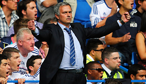 Jose Mourinho hat sich beim Spiel gegen Aston Villa mit Gästetrainer Lambert angelegt