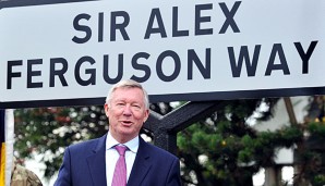 Für seine Dienste als United-Trainer hat Alex Ferguson seine eigene Straße bekommen