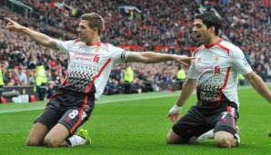 Steven Gerrard (l.) und Luis Suarez waren maßgeblich an Liverpools Vize-Meisterschaft beteiligt