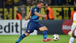 Lukas Podolski kommt bei den Gunners kaum zum Zug