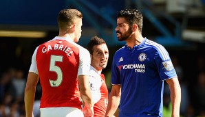 Im Spiel Londoner Derby kam es zu Handgreiflichkeiten zwischen Diego Costa und Gabriel