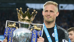Kasper Schmeichel holte sich mit Leicester City den Meistertitel in der Premier League
