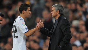 Jose Mourinho und Angel Di Maria bei Real Madrid
