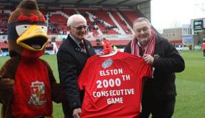 Derek Elston bekam zu seinem Meilenstein ein T-Shirt geschenkt.
