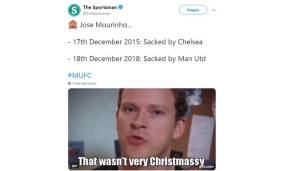 Es ist übrigens schon das zweite Mal, dass Mourinho kurz vor Weihnachten entlassen wird...