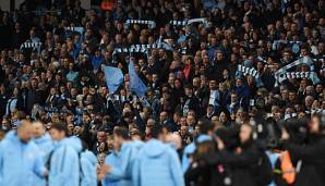 Die Fans von Manchester City waren von den digitalen Bannern im Stadion alles andere als begeistert.