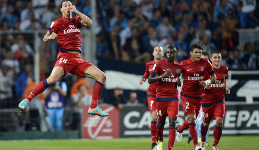 Gewohntes Bild: In acht Spielen traf Zlatan Ibrahimovic (l.) neun Mal für Paris Saint-Germain