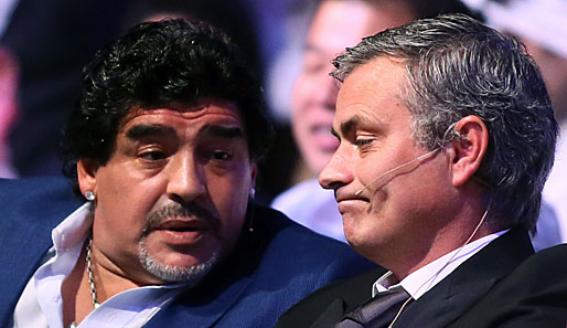 Diego Maradona könnte bald, wie sein Freund Jose Mourinho, einen Klub in Europa trainieren