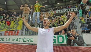 Emotion pur: Filip Djordjevic nach dem Ligue-1-Aufstieg im Sommer