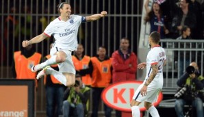 Zlatan Ibrahimovic erzielte sein 36. Saisontor im 30. Spiel für PSG