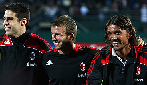 Kaka, David Beckham und Paolo Maldini: Drei Weltstars in den Reihen des AC Milan