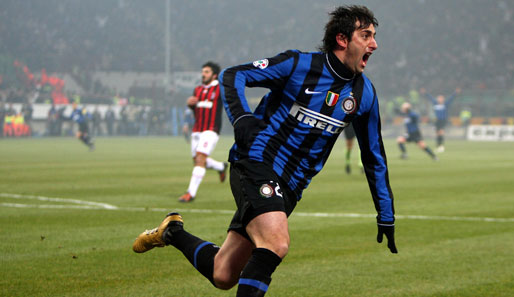 Diego Milito brachte Inter im Derby gegen Milan auf die Siegerstraße