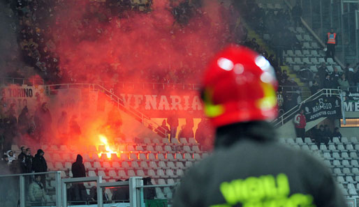 Keine schönes Bild: Der Juve-Block beim Spiel zwischen Juventus und dem AC Milan