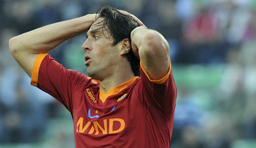 Luca Toni erzielte bisher fünf Serie-A-Tore für den AS Rom