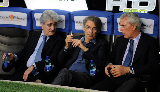 Massimo Moratti (M.) ist seit 1995 Präsident von Inter Mailand