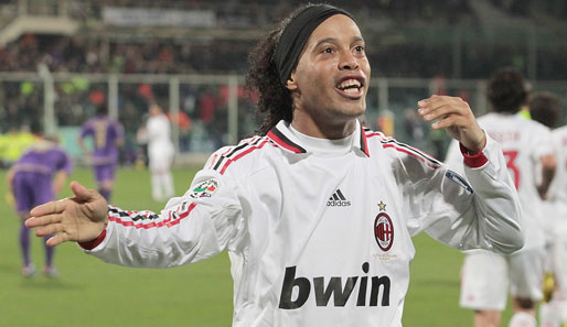 Ronaldinho spielt seit 2008 für den AC Mailand