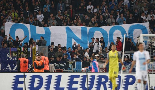 In der Lazio-Fankurve brandete nach dem ersten Gegentor Jubel auf