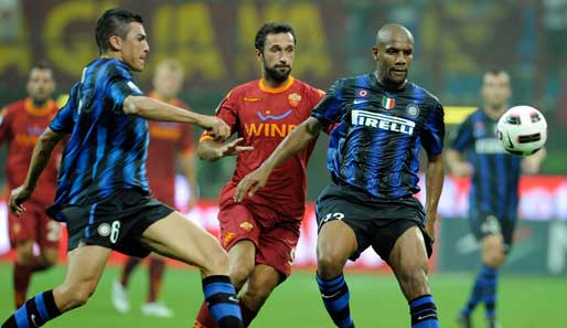 Lucio (l.) und Maicon (r.) gewannen mit Inter Titel Nummer vier im Jahr 2010