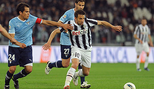 Alessandro del Piero erzielte in seinem 700. Spiel das 2:1 für Juventus