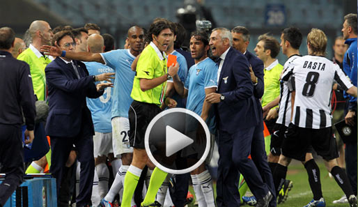 Tumulte in Udine: Ganz Lazio stürzte sich auf den Schiedsrichter