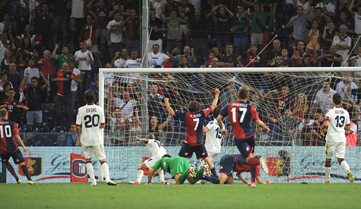 Alex Merkel traf beim 2:0-Sieg von Genua gegen Cagliari zum 1:0
