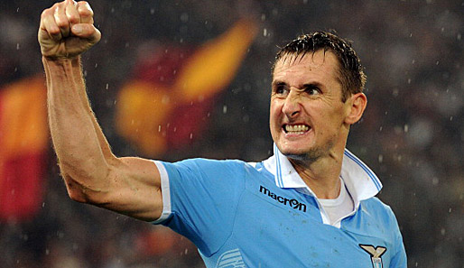 Miroslav Klose wird Lazio Rom am Samstag gegen US Palermo fehlen