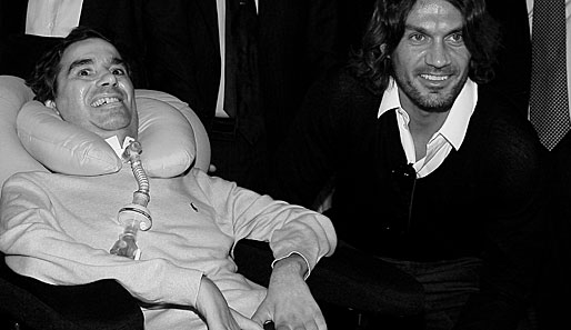 Gute Freunde: Stefano Borgonovo (l.) und Milan-Legende Paolo Maldini