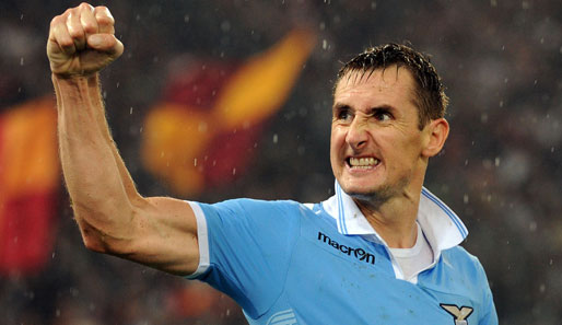 Miroslav Klose erzielte in der letzten Serie-A-Saison 15 Tore in 29 Spielen