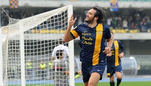 Luca Toni hat bei Hellas Verona endlich wieder Freude am Spiel gefunden
