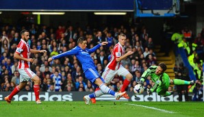 Fernando Torres in Aktion - ein seltenes Bild beim FC Chelsea